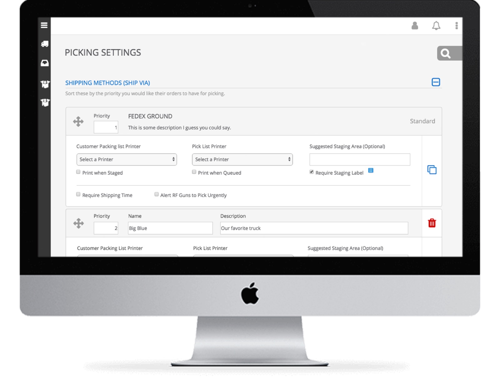 Order cards shown on a phone mockup