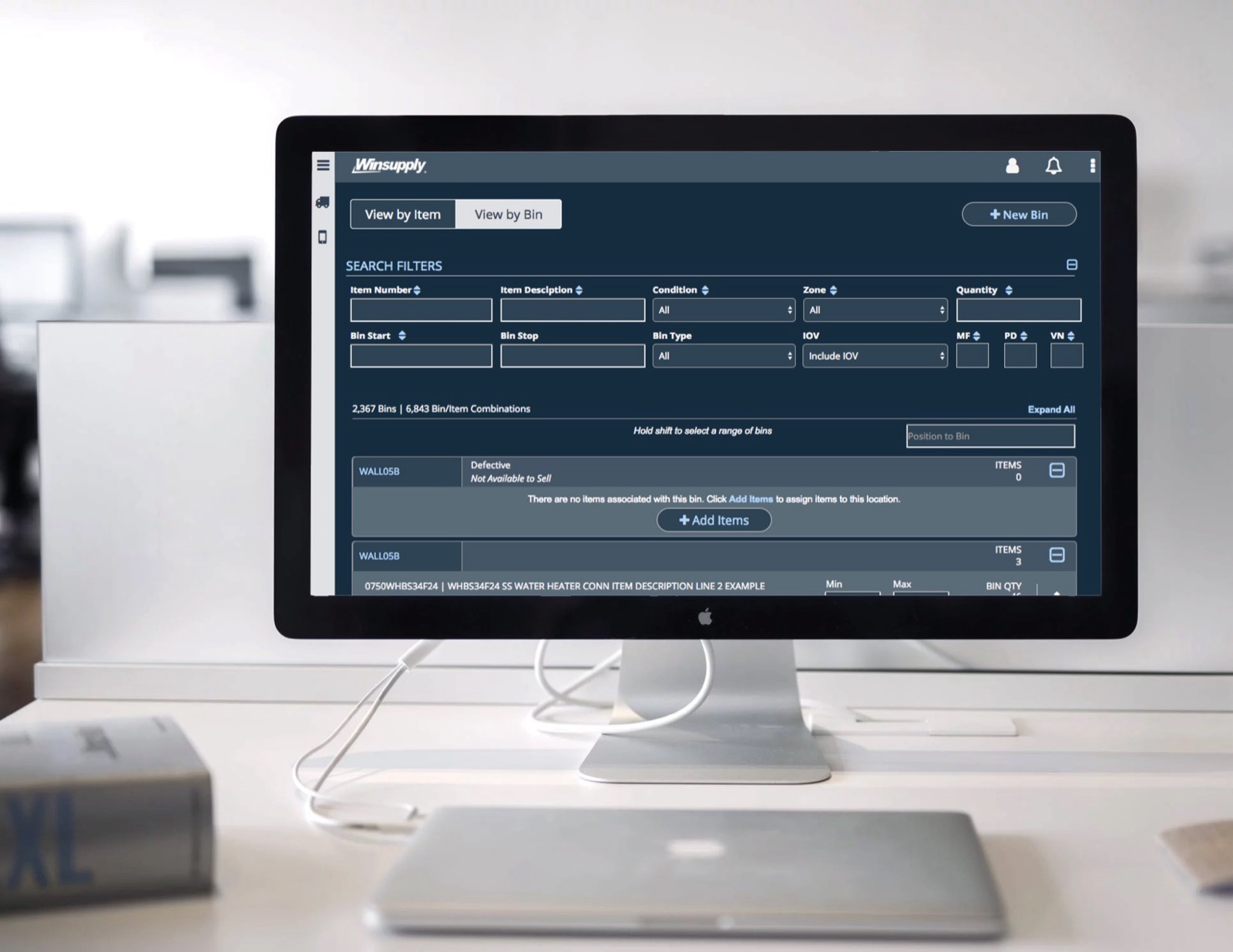 Advanced search and filter panel