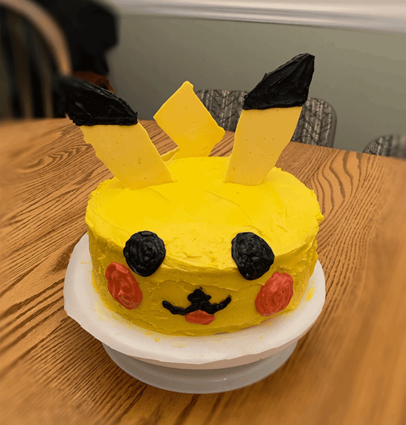 Pikachu-themed layer cake