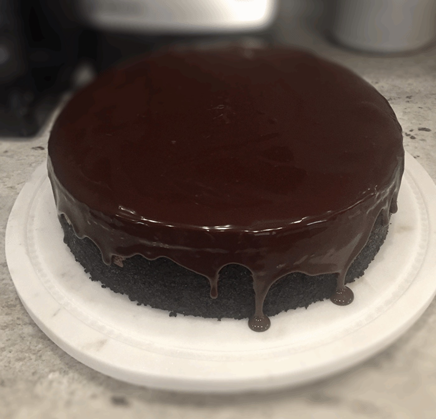 Chocolate ganache layer cake